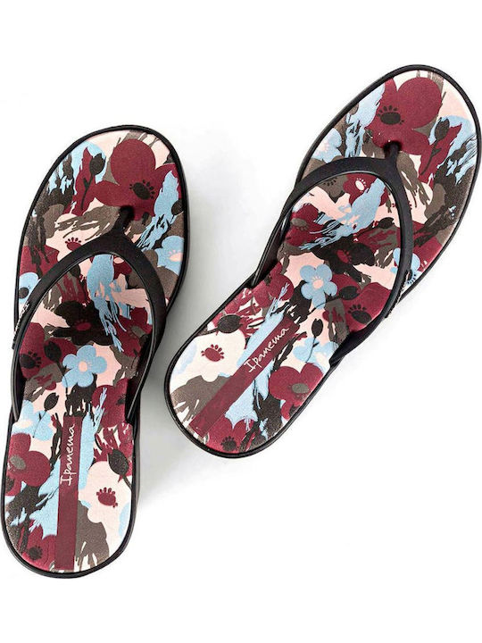 High Fashion Thong Flip-Flops with Platform in Black Colour