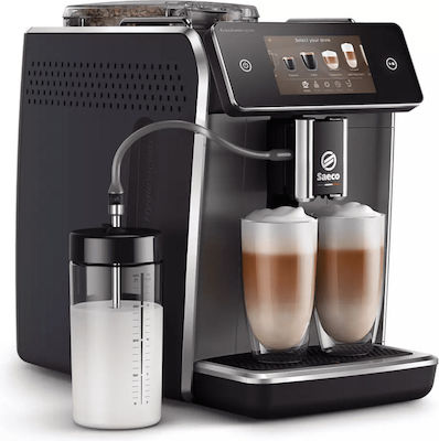 Philips Saeco GranAroma Deluxe SM6682/10 Αυτόματη Μηχανή Espresso 1500W Πίεσης 15bar για cappuccino με Μύλο και Wi-Fi Μαύρη