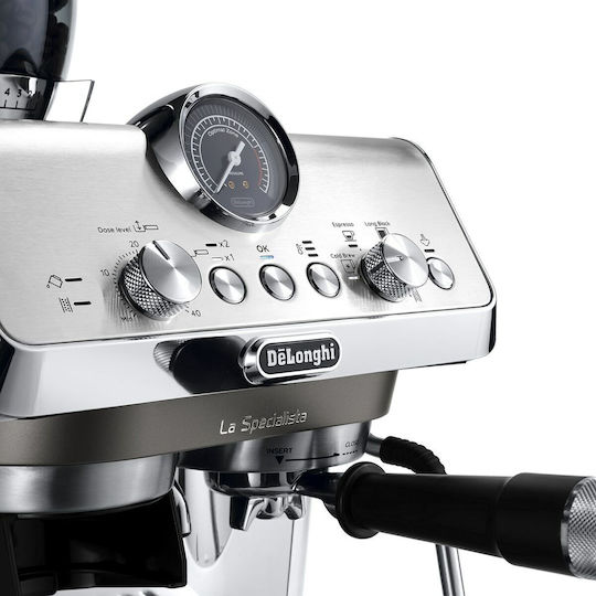 De'Longhi La Specialista Arte Evo Automatic Espresso Coffee Machine 1450W Pressure 15bar with Grinder Grey EC9255.M