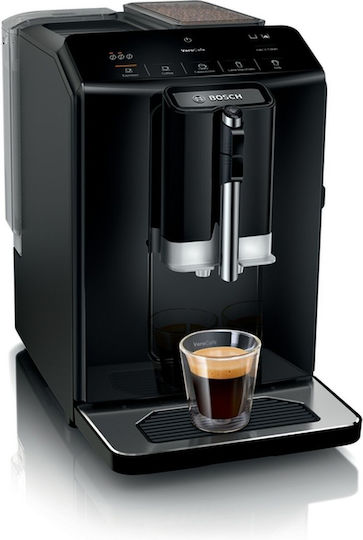 Bosch Αυτόματη Μηχανή Espresso 1300W Πίεσης 15bar με Μύλο Άλεσης Μαύρη TIE20119