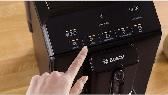 Bosch Αυτόματη Μηχανή Espresso 1300W Πίεσης 15bar με Μύλο Άλεσης Μαύρη TIE20119