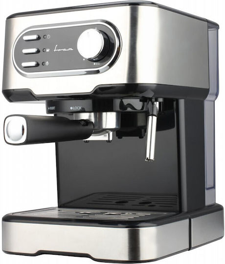 Fram Μηχανή Espresso 850W Πίεσης 15bar Ασημί FEM-850BKSS