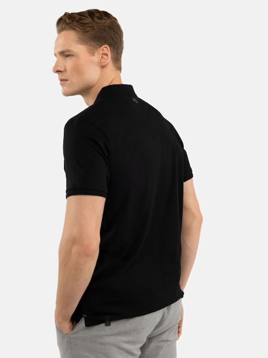 Volcano Bluza Bărbătească Polo Black