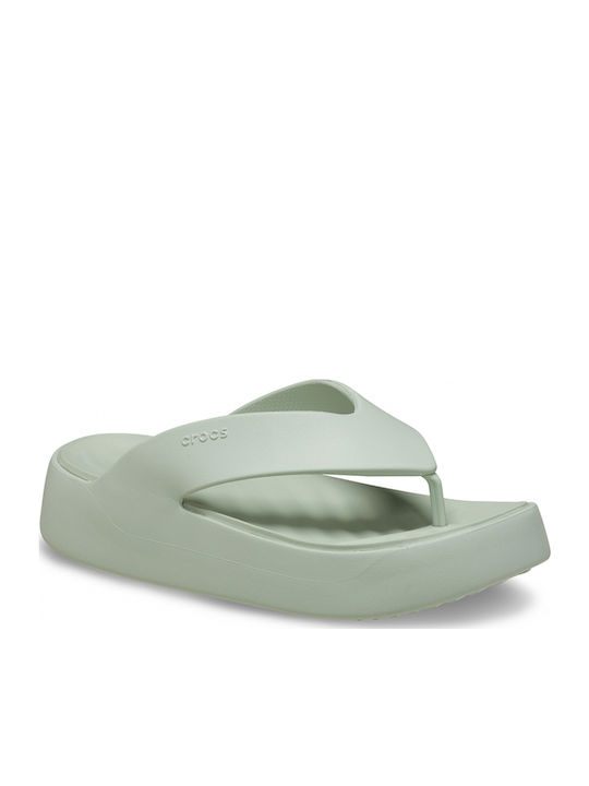 Getaway Women's Platform Flip Flops Green