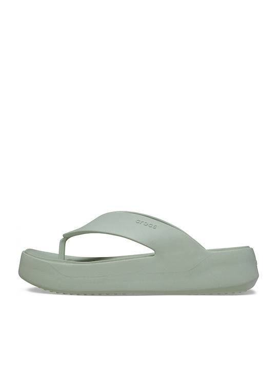 Getaway Women's Platform Flip Flops Green