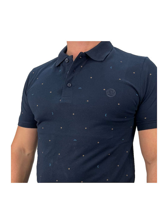 Side Effect Men's Short Sleeve Blouse Polo BLUE