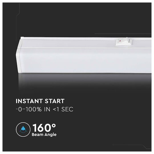 V-TAC Under-Cabinet LED Light 4W Natural White with Switch L30xD2.28xH3cm