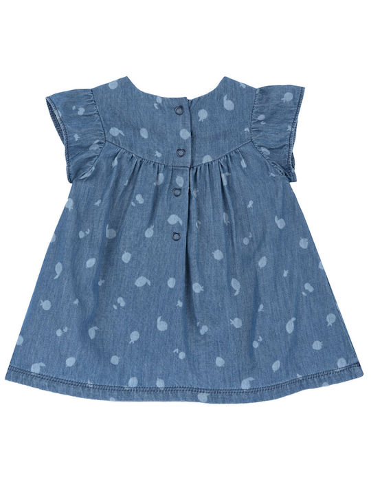 Chicco Mädchen Kleid Denim Kurzärmelig