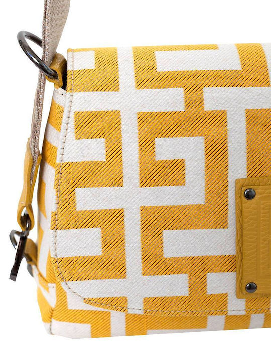 Midneto Phivos I Women's Bag Shoulder Beige Yellow Labyrinth