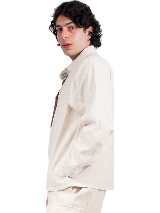 Winston Shirt Jacket Long-sleeved Cotton Shirt Beige