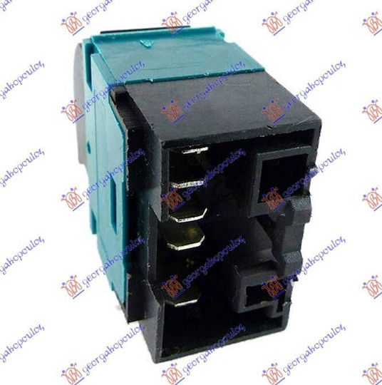 Превключвател на предния прозорец син-сребърен 5pin Fiat Idea 04-10 735417034 десен 1 бр