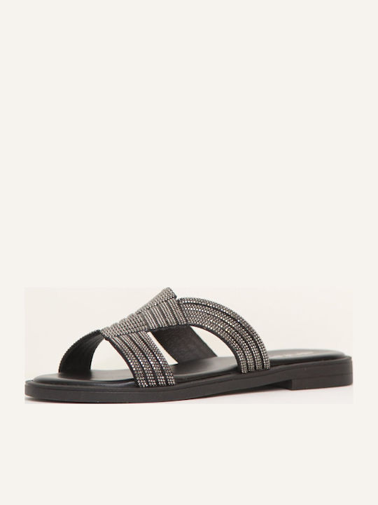 Sandale Casual Damă Din Piele Negru