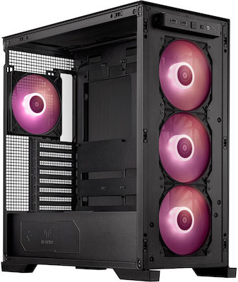 Asus TUF Gaming GT302 ARGB Midi Tower Κουτί Υπολογιστή με Πλαϊνό Παράθυρο Μαύρο