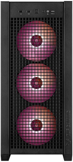 Asus TUF Gaming GT302 ARGB Midi-Turm Computergehäuse mit Seitenfenster Schwarz