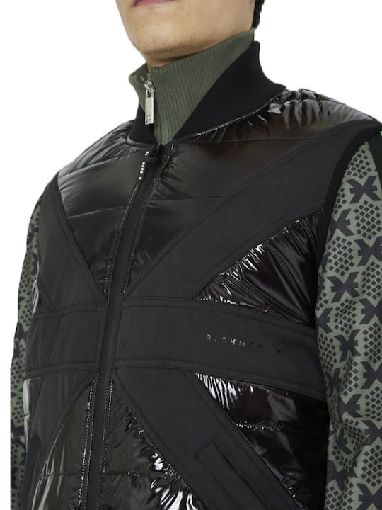 John Richmond Men's Sleeveless Puffer Jacket Black