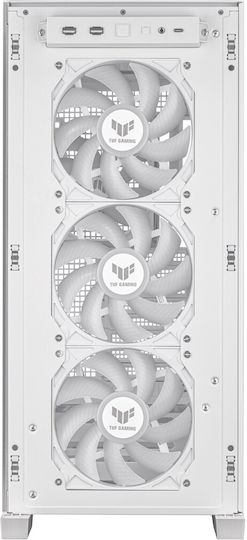 Asus TUF Gaming GT302 ARGB Midi Tower Computer Case with Side Window White