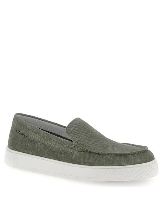 Stonefly Men's Suede Moccasins Green