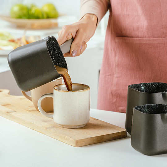 Nava Aluminum Coffee Pot Funtzio In Gray Non-Stick 580ml