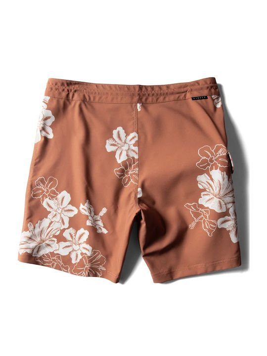 Herren-Bademode Kurze Hosen Terrakotta mit Mustern