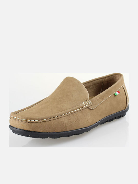 Men's Synthetic Leather Loafers Beige