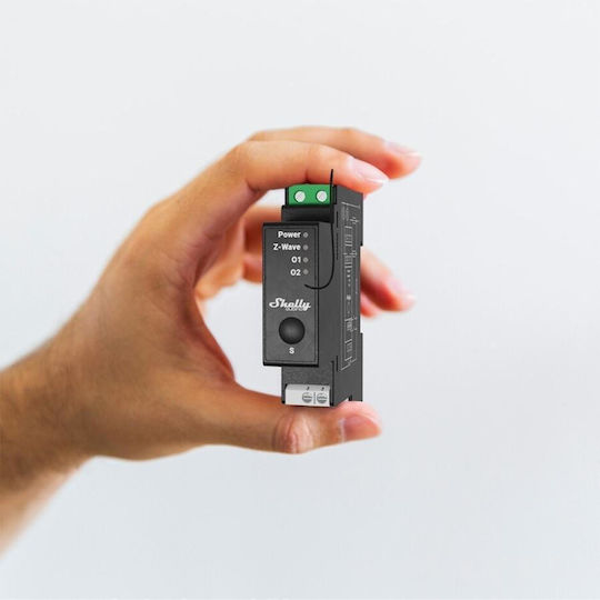 Shelly Qubino Wave Pro 2PM Smart Z-Wave Rail Relay 2 Contacts 16A (25 Total) With Consumption Measurement