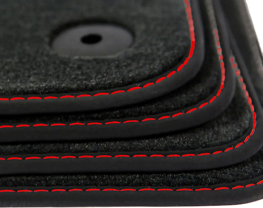 Satz Vorder- und Hintermatten 4Stück aus Teppichboden für Hyundai ix20 2010-2022 Schwarz