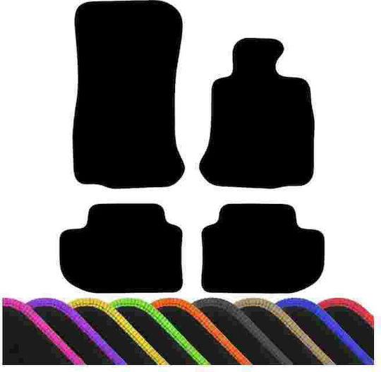 Set of Front and Rear Mats 4pcs for Nissan Pixo 2009-2013 Black