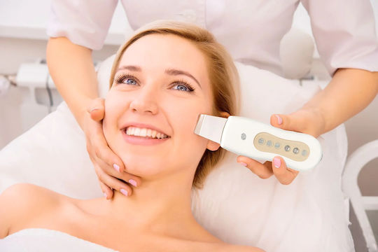 Ultrasonic Facial Cleanser Rio Fass3 25000 Hz Skin Cleansing Moisturizing Peeling Sonophoresis Adjustable Intensity Usb White Cream