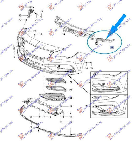 Stoßstangenhalter vorne Kunststoff Opel Astra K 5d/Kombi 19-21 39058201 Rechts 1 St