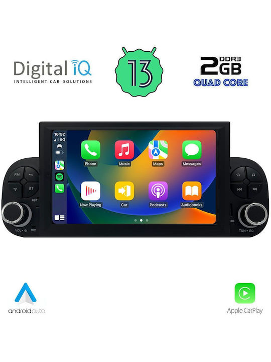 Digital IQ Sistem Audio Auto 2DIN (Bluetooth/USB/AUX/WiFi/GPS/Apple-Carplay/Android-Auto) cu Ecran Tactil 7"