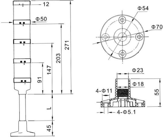 Tracon Electric Warning Light