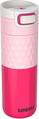 Kambukka Glas Thermosflasche Rostfreier Stahl Diva Pink 500ml