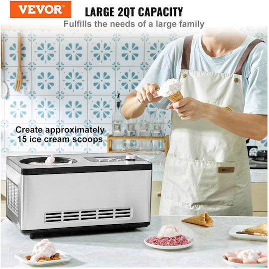 Vevor Επαγγελματική Μηχανή Παγωτού 0.18kW 42.5x28.5x26.2εκ. JYBQLJ2KTYSJ0T1GSV2