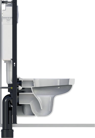 Wisa Wall Mounted Plastic Low Pressure Rectangular Toilet Flush Tank Beige
