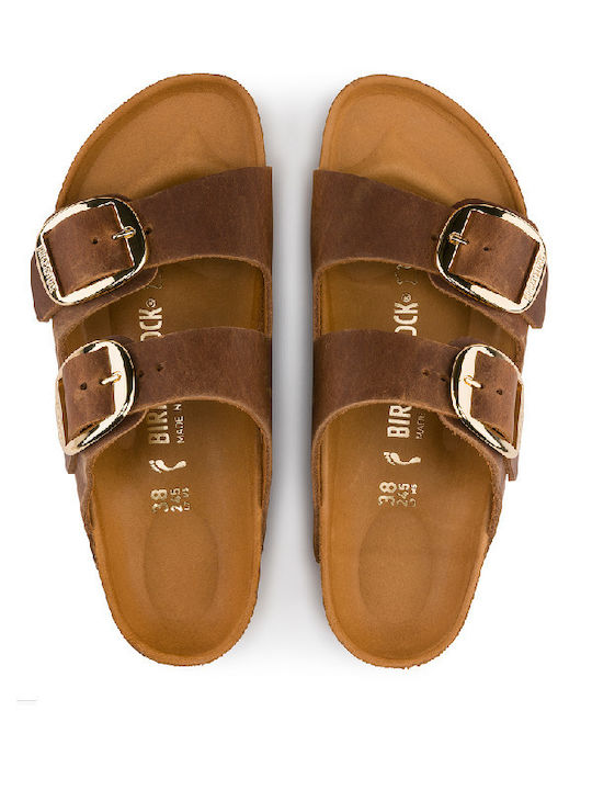 Birkenstock Δερμάτινα Ανδρικά Σανδάλια σε Ταμπά Χρώμα