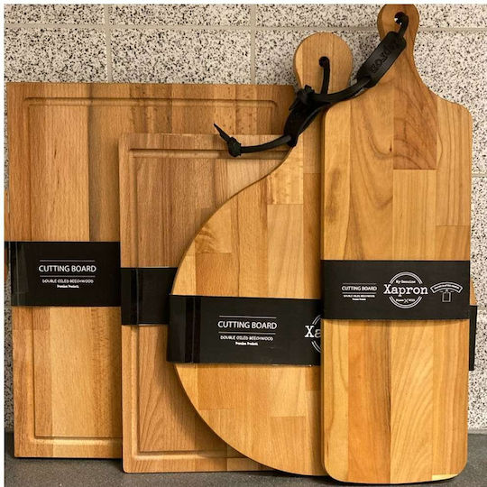 Xapron Επιφάνεια Κοπής για Ψωμί Ξύλινη Καφέ 35x24cm