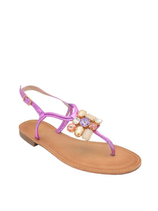 Morena Spain Damen Flache Sandalen in Lila Farbe