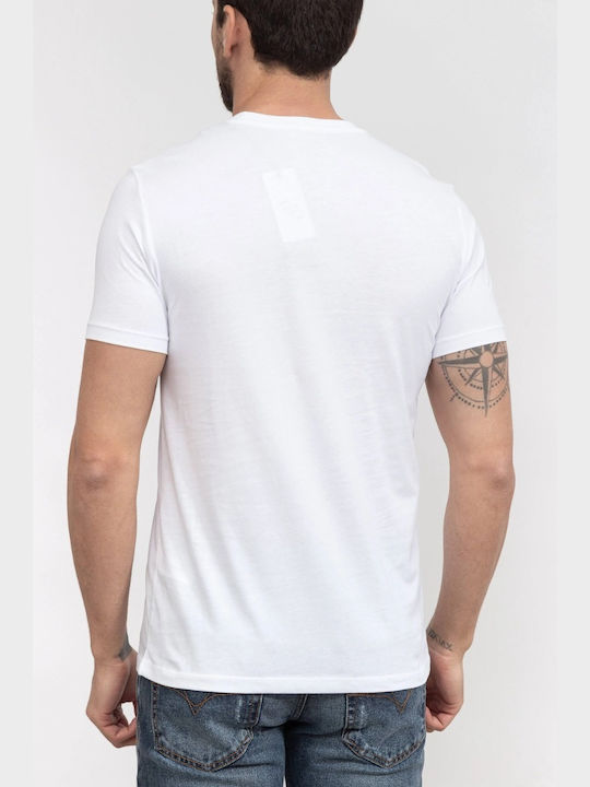 Armani Exchange T-shirt Bărbătesc cu Mânecă Scurtă Alb