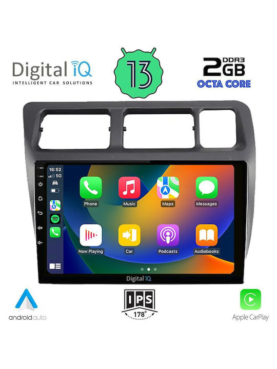 Digital IQ Автомобилна Аудио Система 2DIN (Блутут/USB/AUX/WiFi/GPS/Apple-Carplay/Android-Auto) с Тъчскрийн 9"