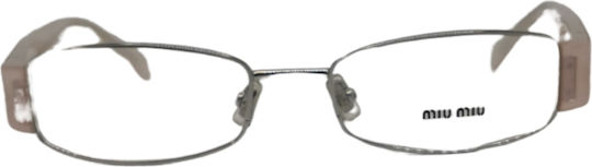 Miu Miu Weiblich Metallisch Brillenrahmen Silber MU 51FV 7UB1O1