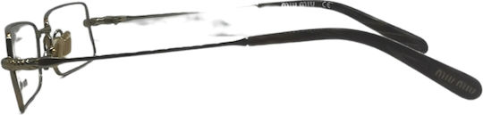 Miu Miu Metal Eyeglass Frame Gold MU 55EV 7OE1O1