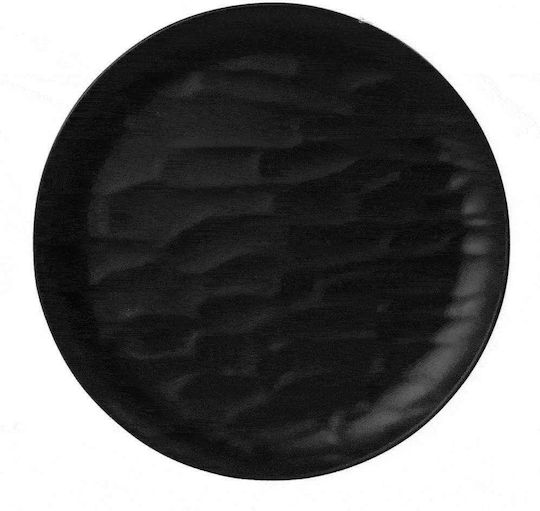 Espiel Wavy Farfurie joasă din Melamină Negru mat cu Diametru 25cm