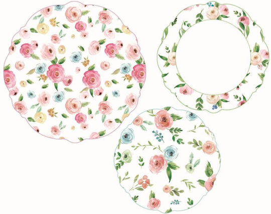 Cryspo Trio Primavera Plate Soup made of Porcelain Beige with Diameter 22cm