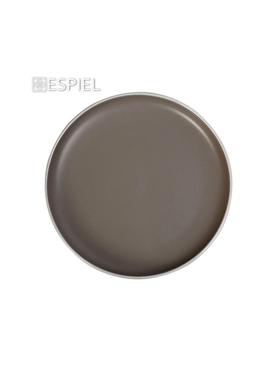 Espiel Sandy Plate Shallow Ceramic White with Diameter 20.3cm