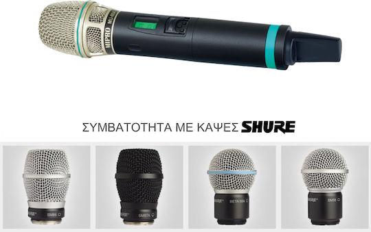 Mipro ACT515H80 Комплект Безжично Кондензаторен Микрофон Ръчно изработено за Вокали в Черен Цвят