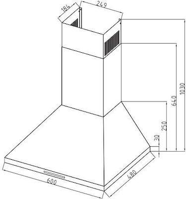 Davoline Chester Hota Șemineu 60cm Inox