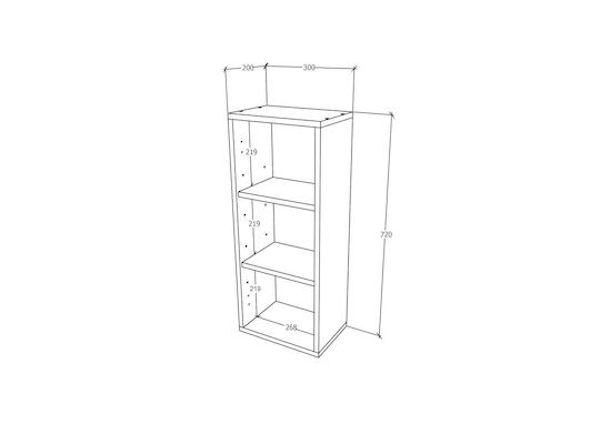 Zaria Cabinet de baie L30xA22xÎ72cm Alb
