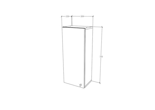 Zaria Cabinet de baie L30xA22xÎ72cm Alb