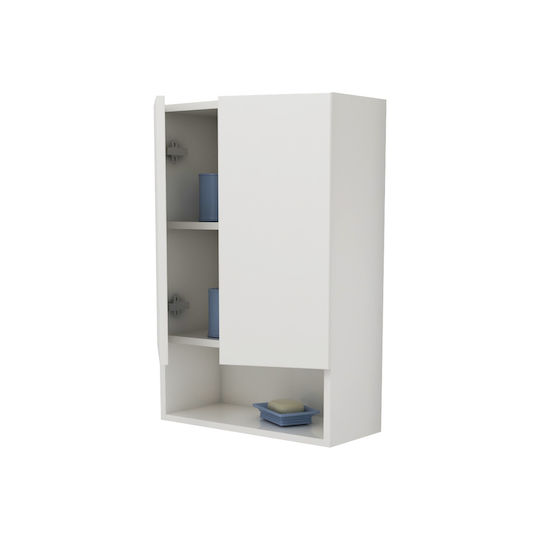 Zed Cabinet de baie L48xA22xÎ72cm Alb