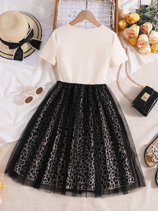 Kids Dress Short Sleeve Black
